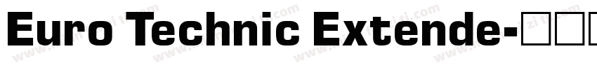 Euro Technic Extende字体转换